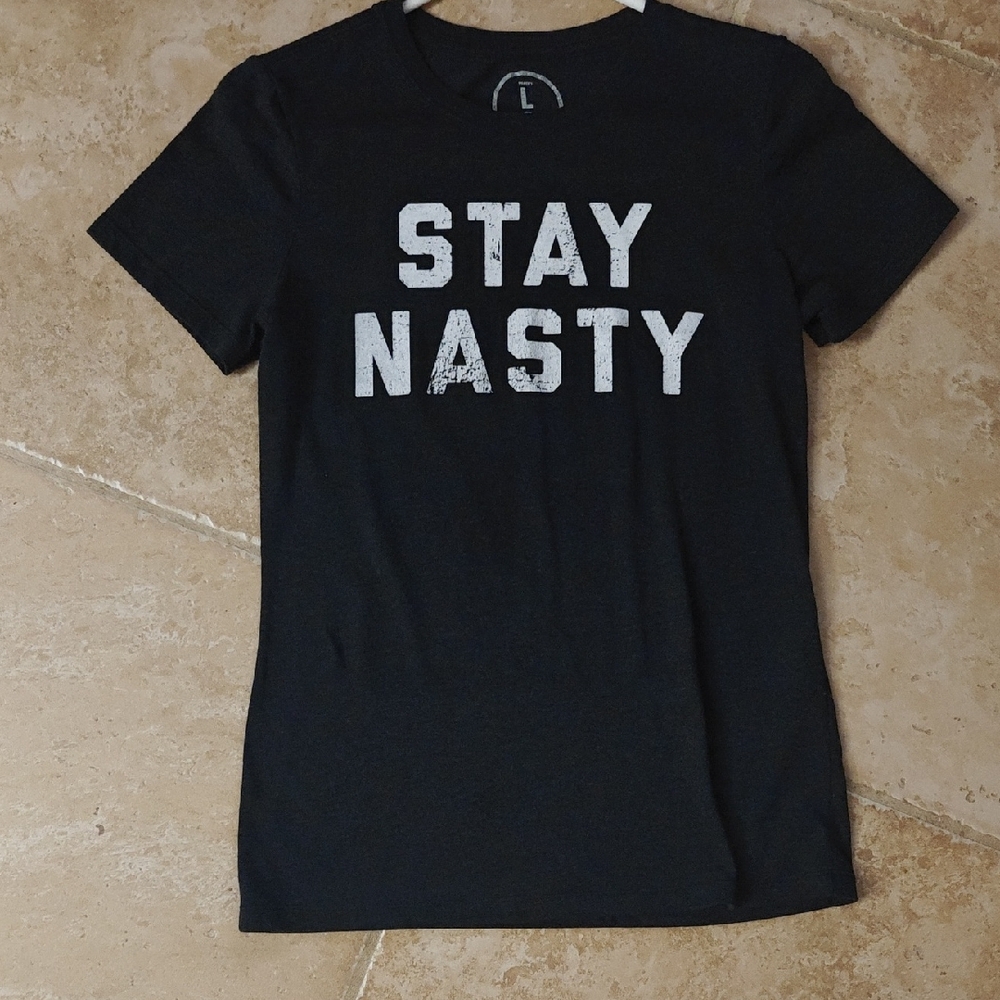Stay Nasty Black Graphic Tee